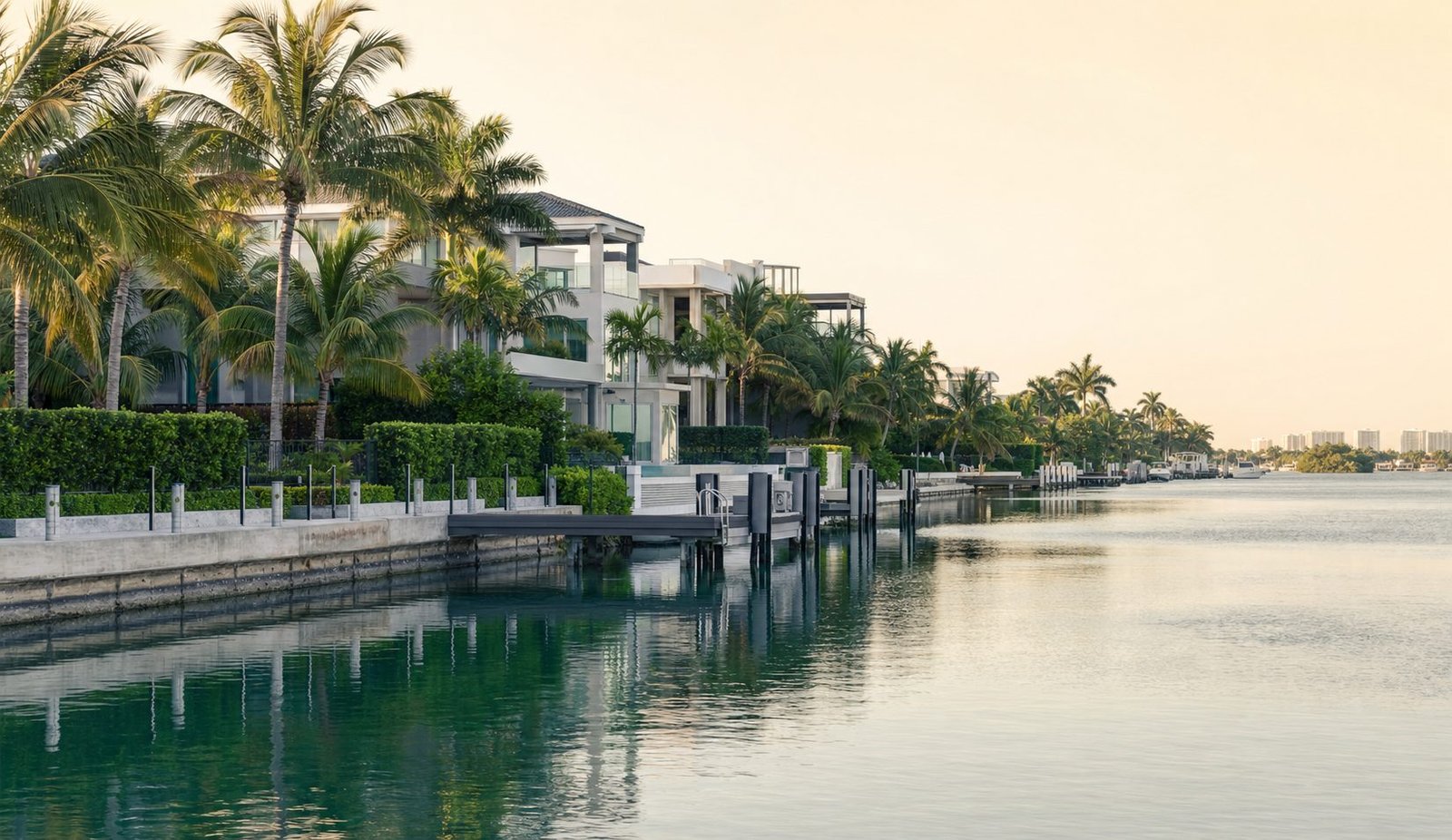 Waterfront residential setting along the Bay Harbor corridor in Florida, with calm bay views